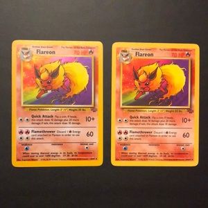 Flareon Vintage Holographic & Flareon Vintage Non Holographic